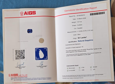 Cushion Faceted – Natural Royal Blue Sapphire – Sri Lanka