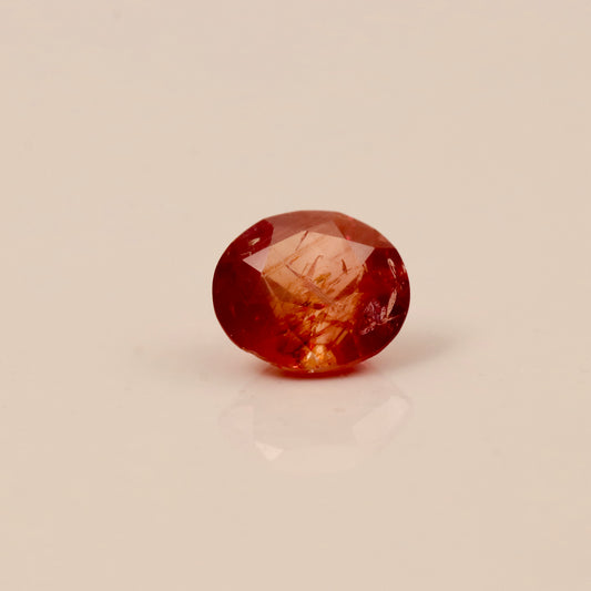 Natural Padparadscha Sapphire – 1.58 ct Oval Faceted Gemstone