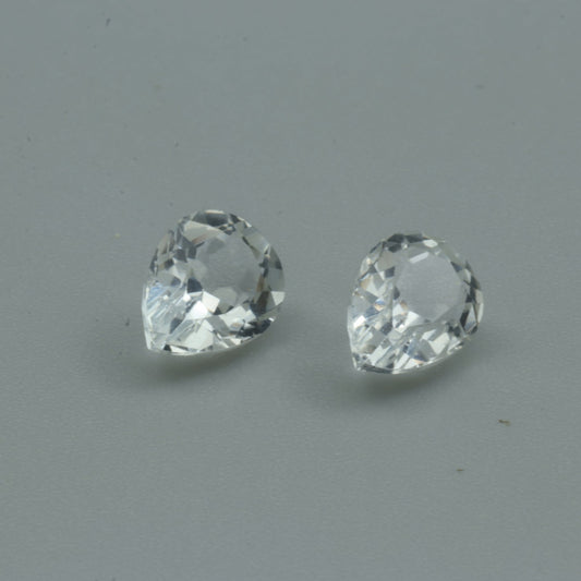 White Topaz – 2.90 ct (Pair) – Pear Cut – Natural – Sri Lanka