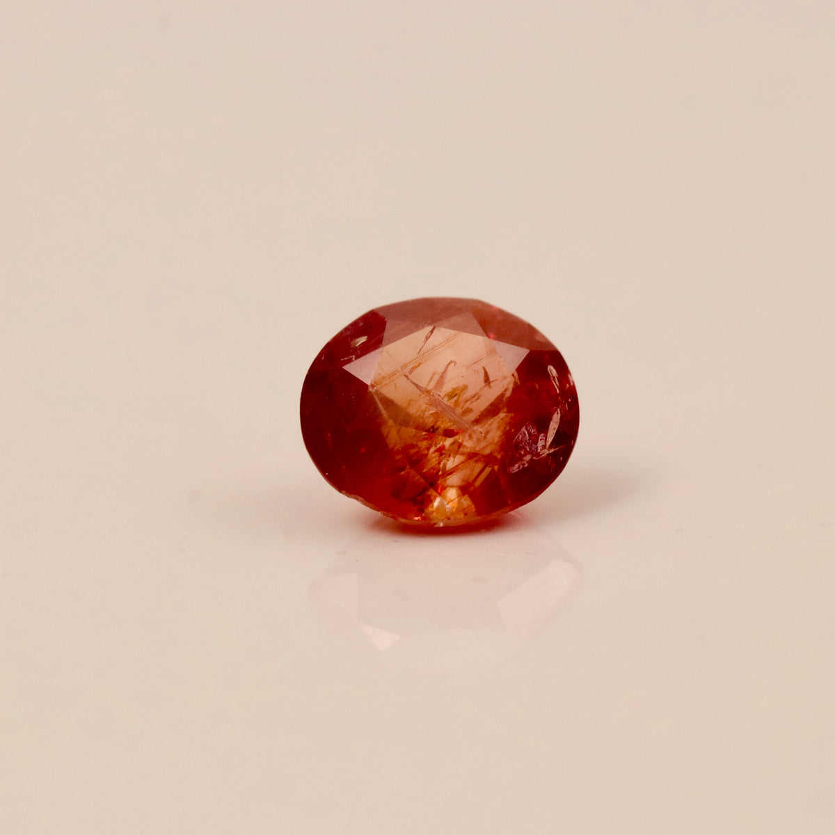 Natural Padparadscha Sapphire – 1.58 ct Oval Faceted Gemstone