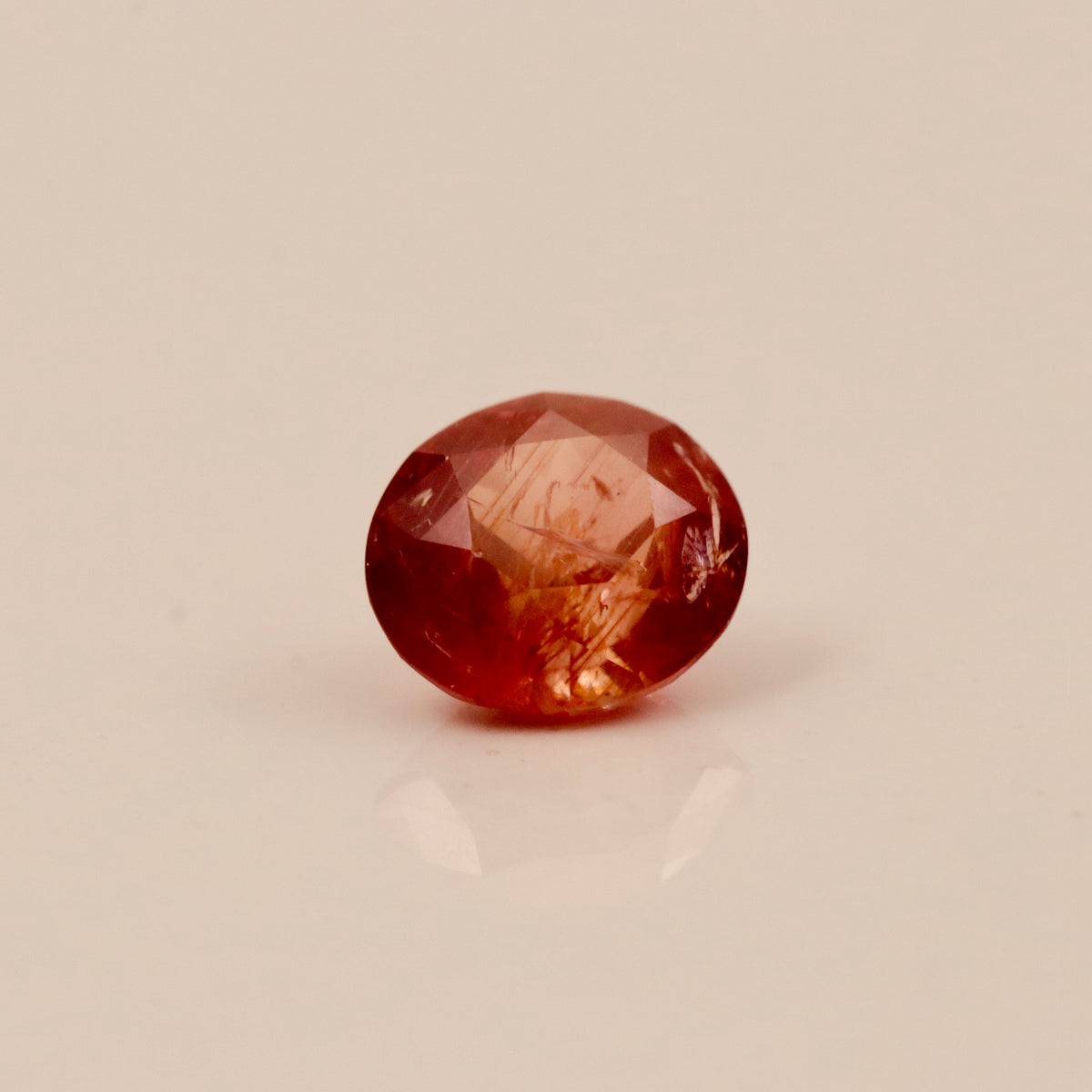 Natural Padparadscha Sapphire – 1.58 ct Oval Faceted Gemstone