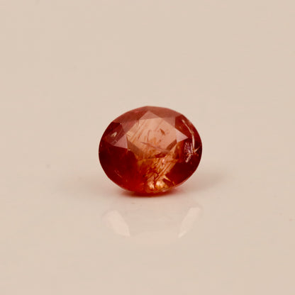 Natural Padparadscha Sapphire – 1.58 ct Oval Faceted Gemstone
