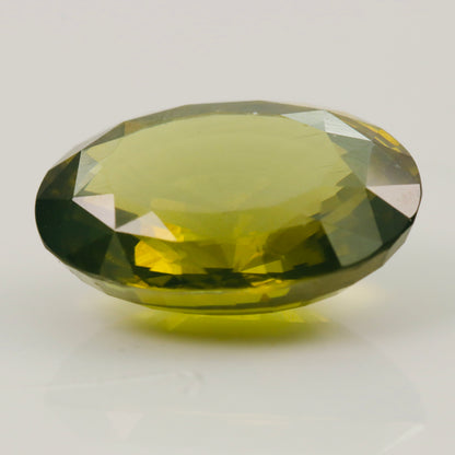 Natural Green Zircon – 15.60 ct Oval Faceted Gemstone