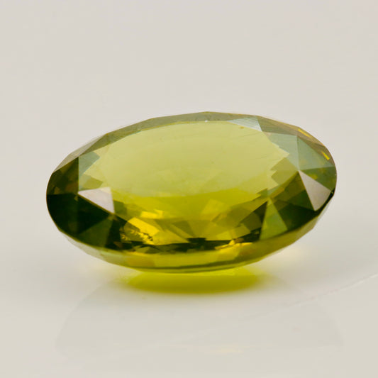 Natural Green Zircon – 15.60 ct Oval Faceted Gemstone