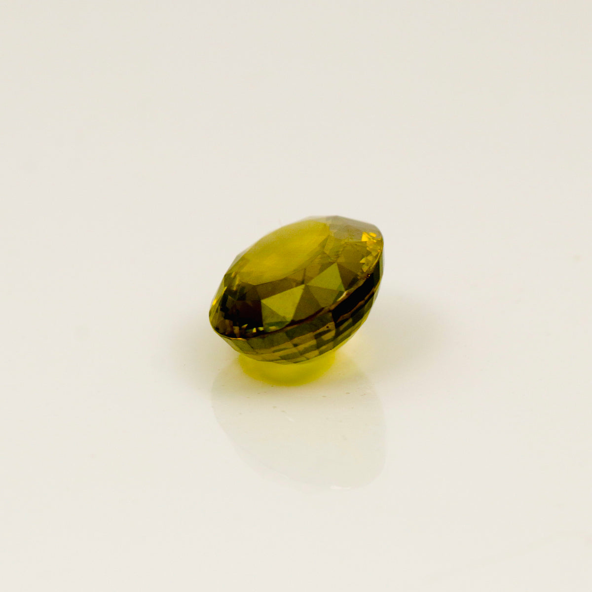Natural Green Zircon – 15.60 ct Oval Faceted Gemstone