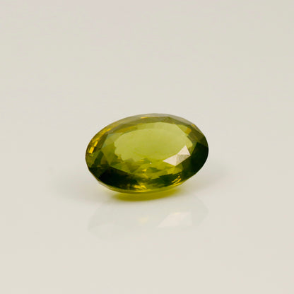 Natural Green Zircon – 15.60 ct Oval Faceted Gemstone
