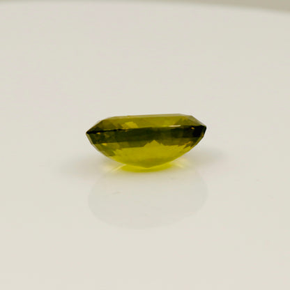 Natural Green Zircon – 15.60 ct Oval Faceted Gemstone