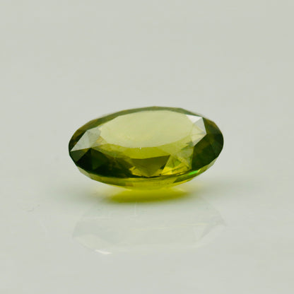 Natural Green Zircon – 15.60 ct Oval Faceted Gemstone