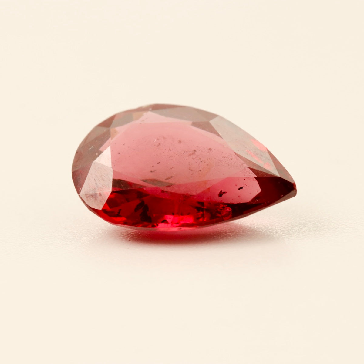 Natural Red Garnet – 6.05 ct Pear-Shaped Faceted Gemstone