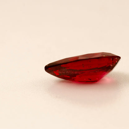 Natural Red Garnet – 6.05 ct Pear-Shaped Faceted Gemstone