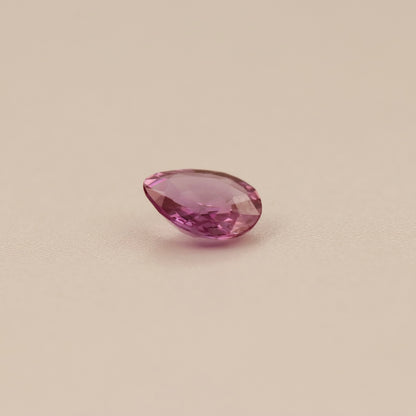 Natural Pink Sapphire – 1.10 ct Pear-Shaped Faceted Gemstone