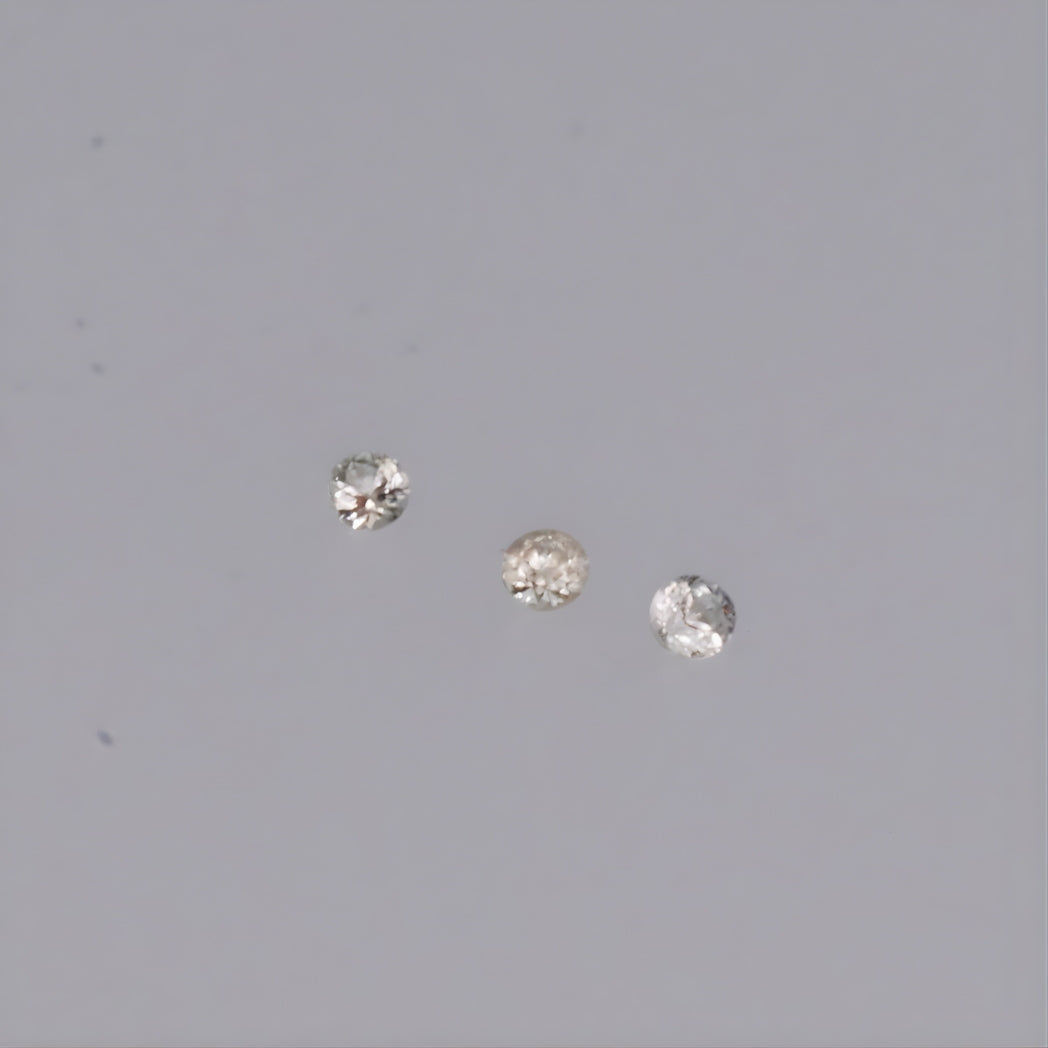 Unheated White Sapphire 1.5 mm – Calibrated Round Cut | Natural Loose Gemstones | Set of 5 Stones