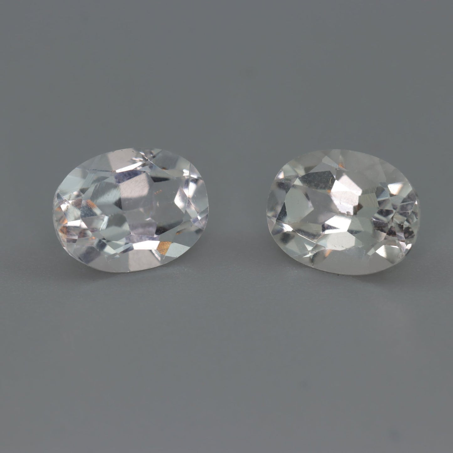 White Topaz – 4.37 ct Pair – Oval Cut – Natural – Sri Lanka