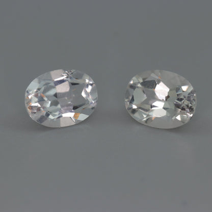 White Topaz – 4.37 ct Pair – Oval Cut – Natural – Sri Lanka