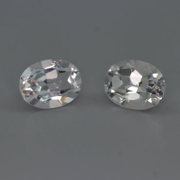 White Topaz – 4.37 ct Pair – Oval Cut – Natural – Sri Lanka