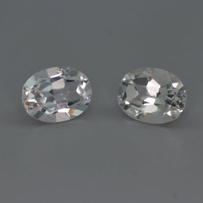 White Topaz – 4.37 ct Pair – Oval Cut – Natural – Sri Lanka