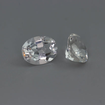 White Topaz – 4.37 ct Pair – Oval Cut – Natural – Sri Lanka