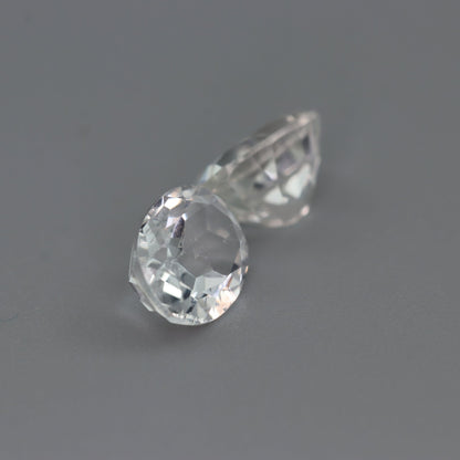 White Topaz – 4.37 ct Pair – Oval Cut – Natural – Sri Lanka
