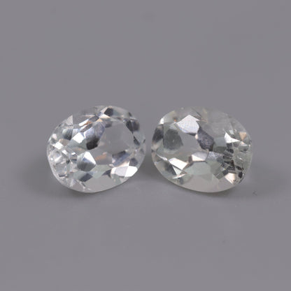 White Topaz – 4.37 ct Pair – Oval Cut – Natural – Sri Lanka
