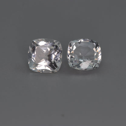 White Topaz – 3.95 ct (Pair) – Cushion Cut – Natural – Sri Lanka