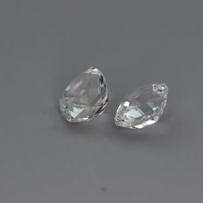 White Topaz – 3.95 ct (Pair) – Cushion Cut – Natural – Sri Lanka