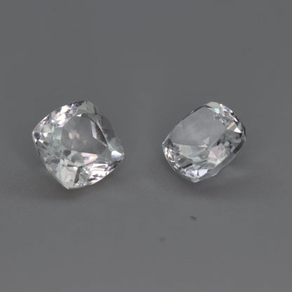 White Topaz – 3.95 ct (Pair) – Cushion Cut – Natural – Sri Lanka