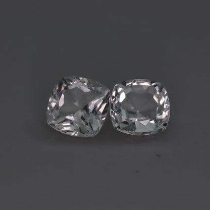 White Topaz – 3.95 ct (Pair) – Cushion Cut – Natural – Sri Lanka