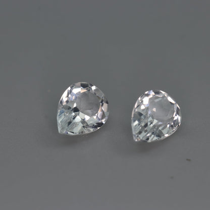 White Topaz – 2.90 ct (Pair) – Pear Cut – Natural – Sri Lanka