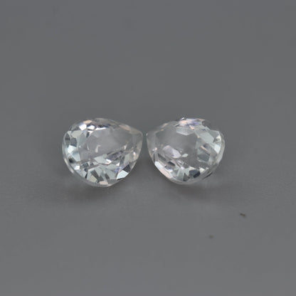 White Topaz – 2.90 ct (Pair) – Pear Cut – Natural – Sri Lanka