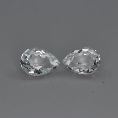 White Topaz – 2.90 ct (Pair) – Pear Cut – Natural – Sri Lanka