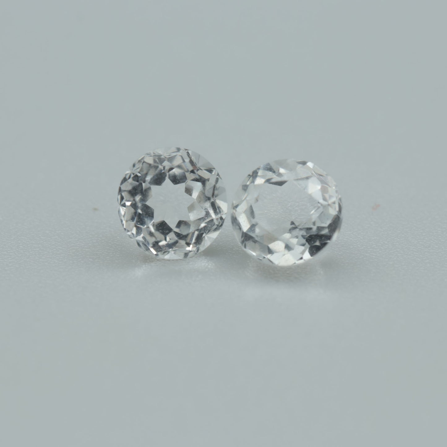 White Topaz Pair – 2.50 ct – Round Cut – Natural – Sri Lanka