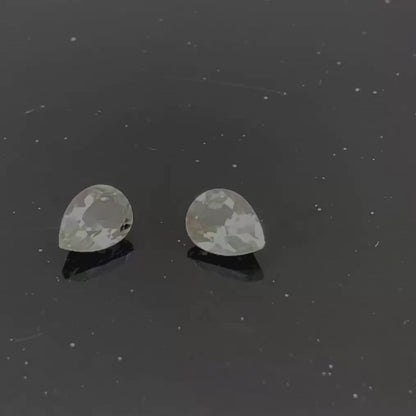 White Topaz – 2.90 ct (Pair) – Pear Cut – Natural – Sri Lanka