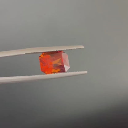 Natural Hessonite Garnet 2.95 Ct – Unheated Vivid Orange-Red Gemstone from Sri Lanka