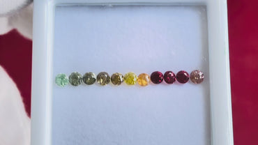 Natural Zircon & Garnet Gemstone Parcel – 11 Calibrated Round Stones – 3 mm – 1.65 ct