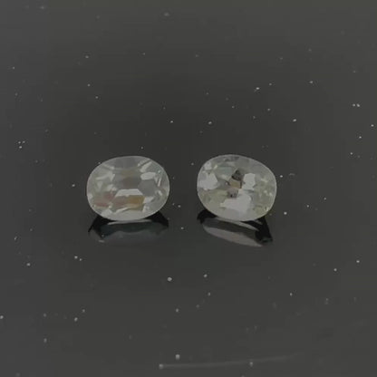White Topaz – 4.37 ct Pair – Oval Cut – Natural – Sri Lanka