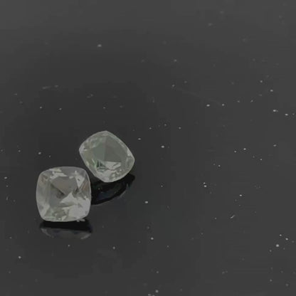 White Topaz – 3.95 ct (Pair) – Cushion Cut – Natural – Sri Lanka