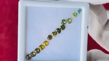 Natural Zircon Gemstone Parcel – 13 Calibrated Round Stones – 3.50 mm – 2.76 ct
