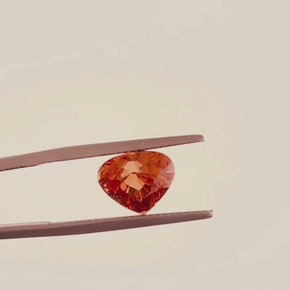 Natural Mali Garnet – 3.13 ct Heart-Shaped Faceted Gemstone