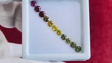 Natural Zircon & Garnet Gemstone Parcel – 11 Calibrated Round Stones – 4 mm – 3.82 ct