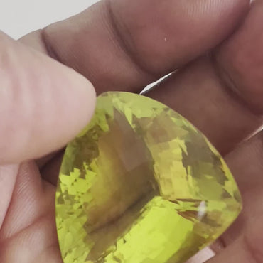 Citronkvarts – 92,6 ct – Trillionslibning – Naturlig – Sri Lanka